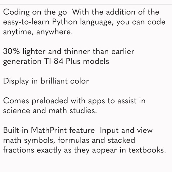 Texas Instruments TI-84 Plus CE Python Graphing Calculator - Picture 4 of 6